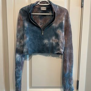 Cotton Citizen Crop Tie Dye Crew - Small